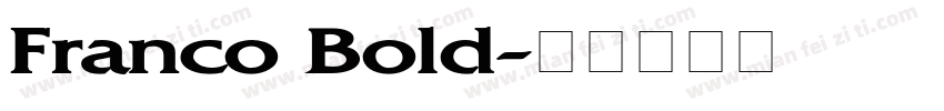 Franco Bold字体转换